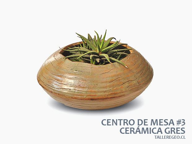 centro de mesa de ceramica gres