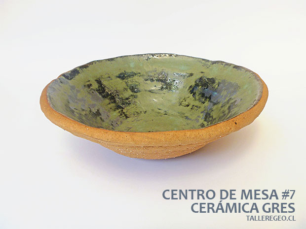 centro de mesa de ceramica gres